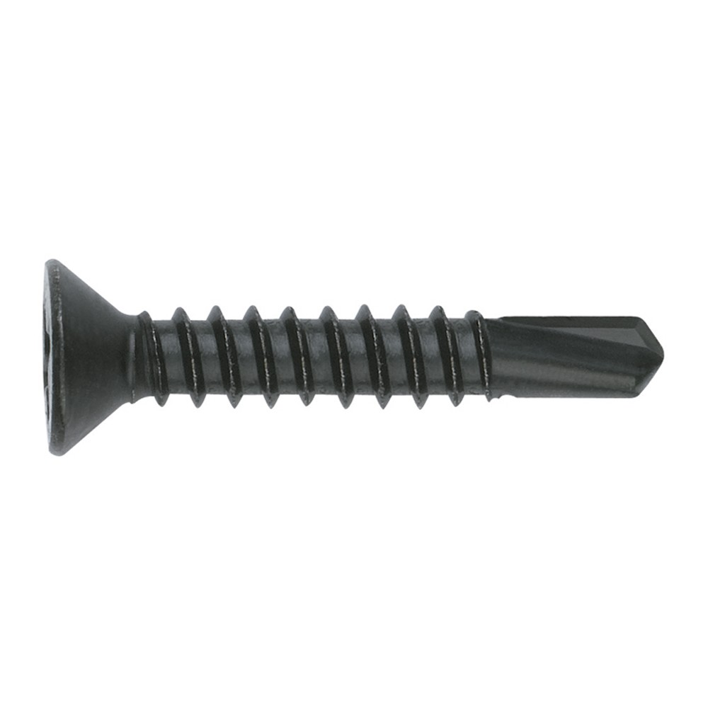 DIN-7504-P HP N [CP] Tornillo autotaladrante con cabeza avellanada. Zincado negro. Huella PH